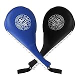 Retoteng Taekwondo Doppel-Kick-Pads, langlebig, für Kampfsport, Karate, Kickboxen, MMA, Training, für Kinder, Jugendliche und Erwachsene, 2 Stück