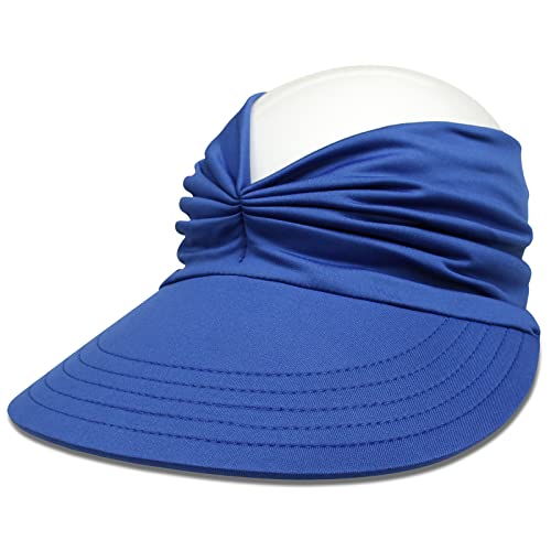 Muryobao Chapéu feminino com viseira de sol de aba larga para verão FPS 50+ proteção UV praia esport