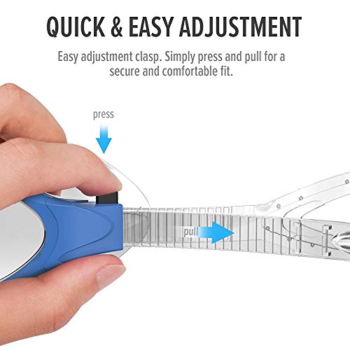 Outdoormaster Swim Mask - Wide View Swimming Mask & Goggles Anti-Fog Waterproof Blue #TOP3