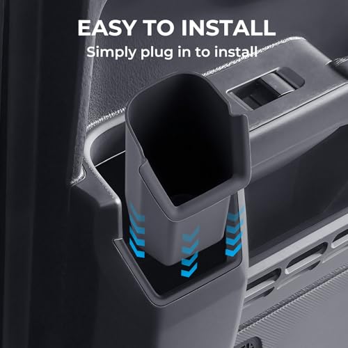 Image of 2PCS Rear Cup Holder Inserts for Toyota 4Runner 2026 2025 (6th Gen), Interior Accessories TPE Cup Holder for 2025-2026 4 Runner, Black
