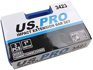 US PRO Tools 3 Piece 1" DR Impact Extension Bar Set Socket Bars 3423