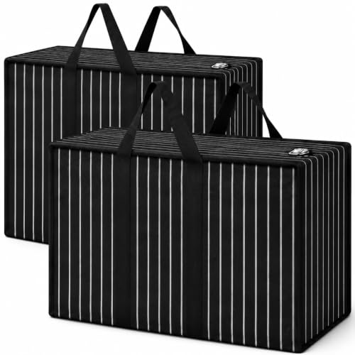 Image of Extra Large Storage Bags for Clothes | Heavy Duty Big Storage Bag with Strong Handles & Double Zipper | Big Bags for Storage | Large Bag for Clothes, Blankets, Travel & House Shifting