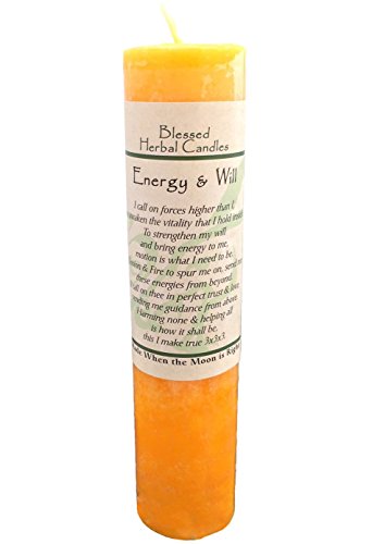 Blessed Herbal Candle - Energy/Will (Fire) Candle