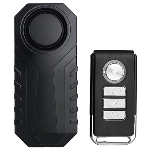QUMOX Allarme Antifurto Impermeabile 113dB per Bici e Moto, Sensore Vibrazione Wireless con Telecomando