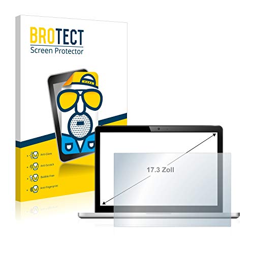 BROTECT 17.3' Entspiegelungs-Schutzfolie für Notebooks mit 17,3 Zoll (43.9 cm) [383 mm x 215 mm, 16:9] Matt, Anti-Fingerprint