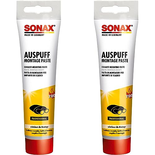 SONAX AuspuffMontagePaste (170 g) zur schnellen und einfachen Verbindung und Montage von Neuteilen an Auspuffanlagen | Art-Nr. 05520000 (Packung mit 2)