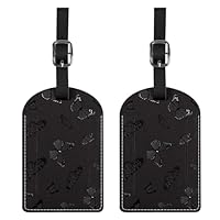 2 Stück Kofferanhänger Aus PU Leder - Gepäckanhänger Mit Privatsphären-Schutz
