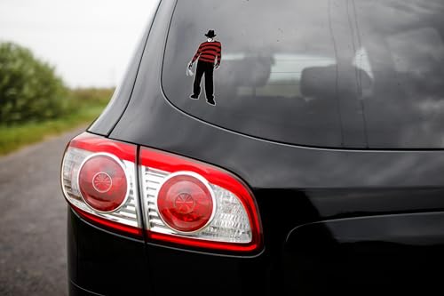 Image of Elektroplate Freddy Krueger Dynamic Car Decal 5.2 inch | Officially Licensed Nightmare on Elm Street, Weatherproof Automotive Grade Vinyl Sticker for Water Bottle, Laptop & More