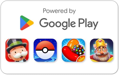 Google Play gift code - new finds, old favorites, one card. Go Play. (Email or Text Message Delivery - US Only)