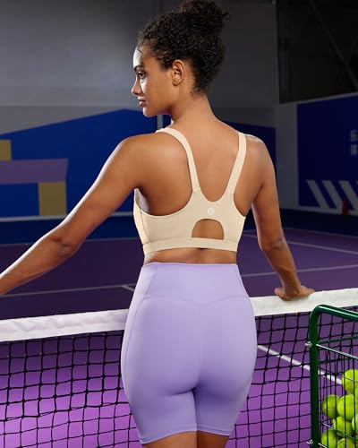 Image of RUNNING GIRL Sports Bra for Women High Support, Molded Cup High Impact Sports Bras for Women with Sewn in Pads