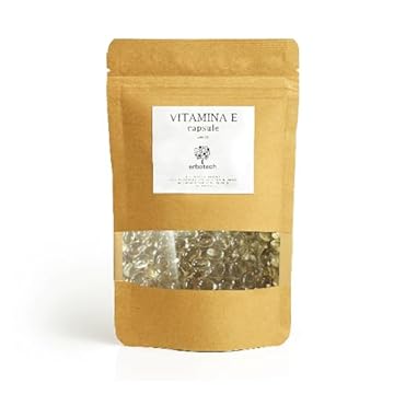 Erbotech, Vitamina E, Confezione da Circa 100 Capsule, 400IU, Integratore Vitamina E, Contribuisce alla Protezione delle Cellule dallo Stress Ossidativo, 72 g
