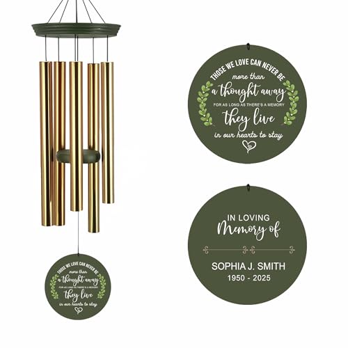 Image of ASTARIN Memorial Wind Chimes for Loss of Loved One /Mother Personalized, Bereavement Wind Chimes Gift for Funeral, Indoor /Outdoor Windchime 30 /36 inch(Produced in Texas)