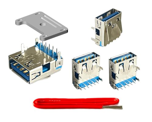 Image of ElecGear 4x USB Type-A Ports + Desoldering Heating Plate Replacement for PS5 Rear USB A Port, Repair Part and Special Desolder Wire Soldering Tools incl.