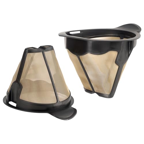 Reusable Coffee Permanent Filters Cone Replacement Coffee Filter Compatible with Ninja Coffee Maker and Brewer CM300, CM305, CM360, CM371, CM400 (2 Packs)