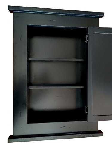 Zyduzscat Keeprepel Primitive Black Mission Recessed Medicine Cabinet/Rustic/Solid Wood & Handmade #TOP3