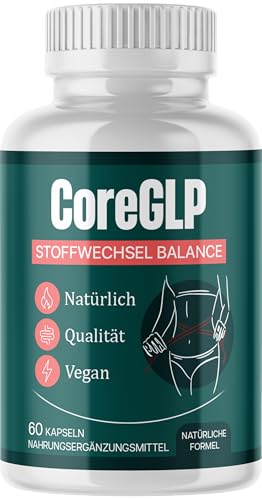 CoreGLP Kapseln - Natürliche Inhaltsstoffe für Männer und Frauen - 60 CoreGLO Kapseln für 1 Monat