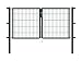 Produktbild Alberts 648398 Doppeltor Flexo mit Zubehör | verschiedene Breiten und Höhen | anthrazit | Breite 200 cm | Höhe 100 cm