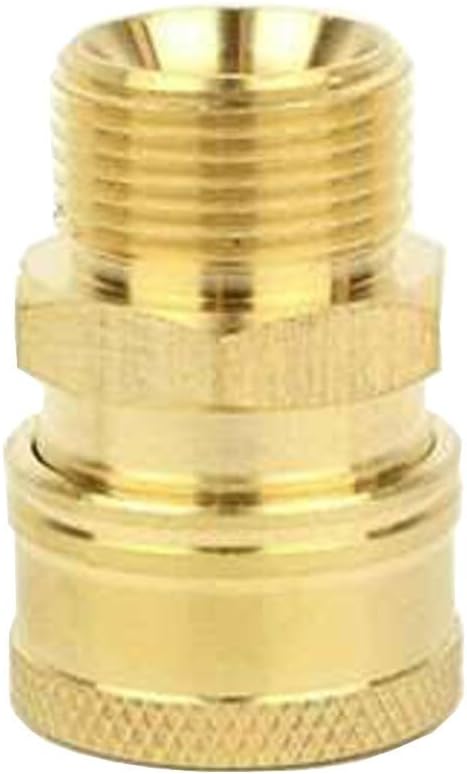Replacement Compatible with 3/8' Coupler Adapter M22 Metric/15mm for Pressure Washer Hose Sun Joe/Blue Clean