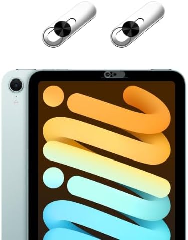 Front Camera Cover,Camera Privacy Covers Compatible with iPad, Webcam Privacy Cover,Ultra-Thin Transparent Slide, Easy Install Self-Adhesive, Compatible with Galaxy, Pixel & Tablets,Black-2 Pack
