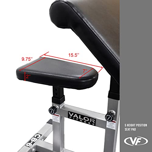 Valor Fitness Preacher Curl Bench - Preacher Curl Benches For Bicep Curl Support Meant For Curling With Ez Curl Bar (Sold Separately) #TOP3