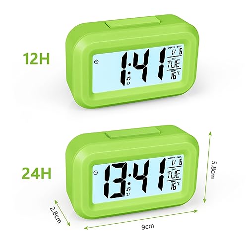 Vicloon Digital Alarm Clock Bedside, LED Display Clocks with Adjustable Snooze 12/24Hr,Temperature, Date,Timer - Image 2