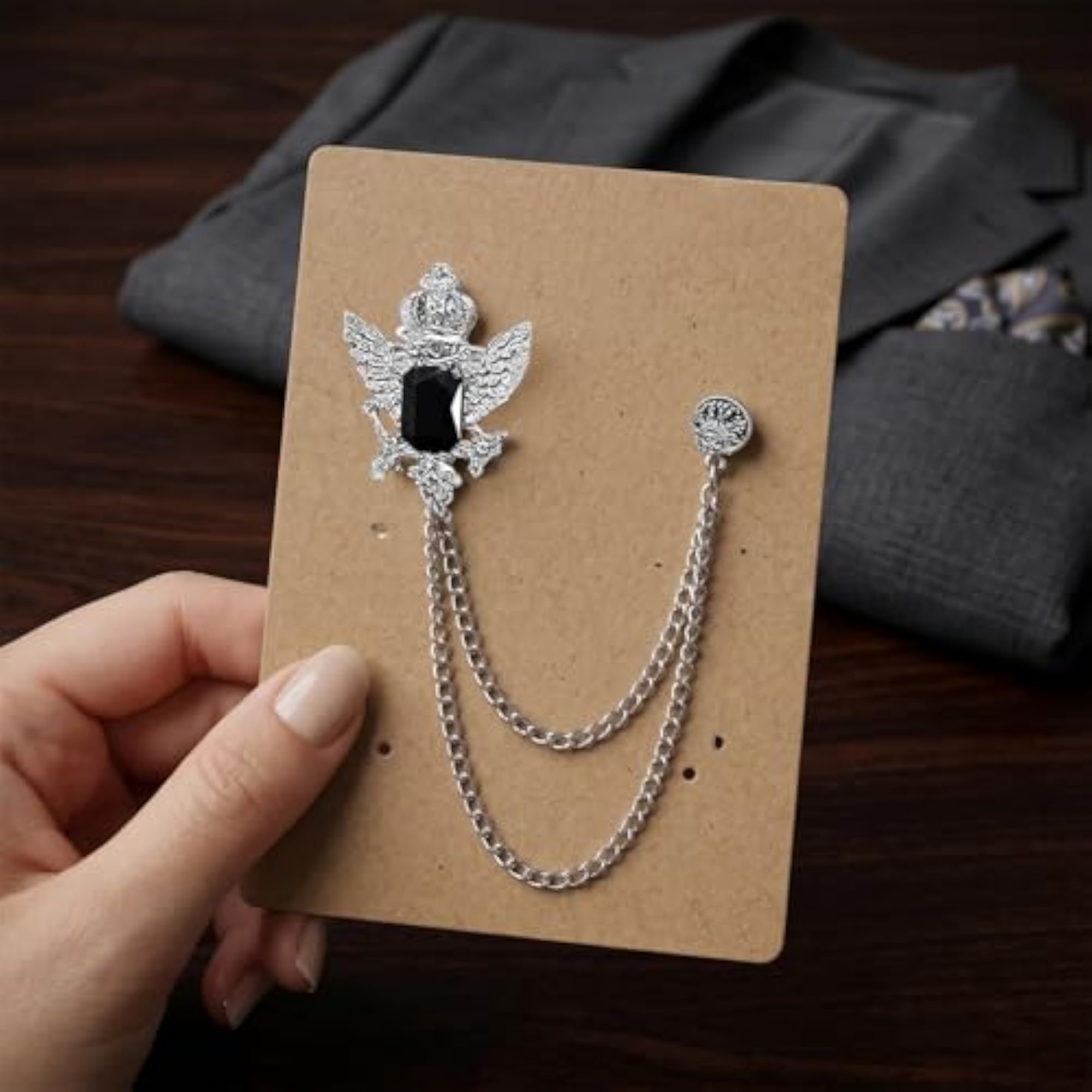 Luxury Crown Style Brooch for Men & Women