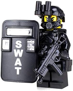 Battle Brick SWAT Police Officer Pointman (SKU50) Custom Minifigure