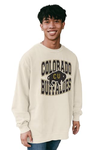 Reserve Collection by Blue 84 Colorado Buffaloes NCAA Officially Licensed Crewneck Sweatshirt Ringspun Vintage Vault Ivory, Small