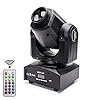 U’King RGBW Moving Head podiumlamp, 50 W, led-discolicht, 4 bedieningsmodi, 8 kleuren/8 patronen, met functionele afstandsbediening (zwart)