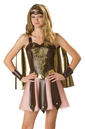 In Character Roman Gladiator Girl Greek Soldier Costume Juniors 9-11 #TOP25