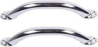 2PCS Boat Handrail Grab Handle Polished Stainless Steel Round Tube - 9" Long