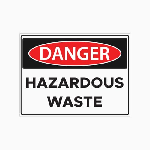 DANGER HAZARDOUS WASTE Sign Metal Tin Sign 8 x 12 inch for Industrial & Commercial Series