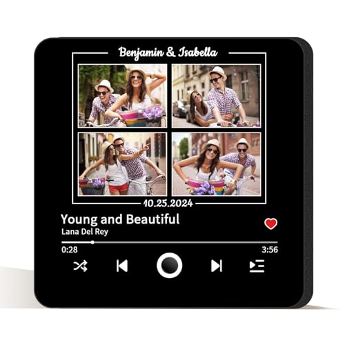 Image of Custom Music Fridge Magent, Personalised Music Fridge Magents with Photo, Song, Album Cover, Customised Music Magnets for Fridge, Unique Decor Gifts for Couples, Music Lovers (Style 6)