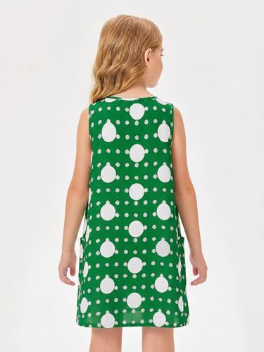 Image of Batermoon Girls Swim Cover Up V Neck Swiss Polka Dot Summer Beach Dress | Kids Cover-Ups, Sleeveless Vacation Swimwuits, Boho Cute Dresses with Pockets 4-14 Years