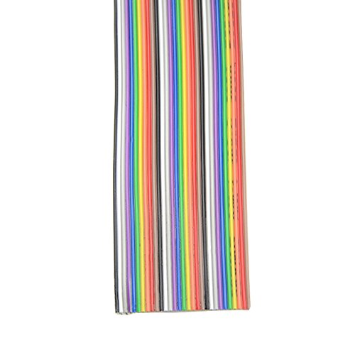 Xingyheng 30Pin Wire Rainbow Color Flat Ribbon Idc Wire Cable(16Ft/5M 30Wire) #TOP4