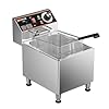 Okf deep fryer 12l 1mm thickened material 120v 1800w commercial deep fryer with basket for home use with baskets and lids safety switch overheat protection  urban country home decor