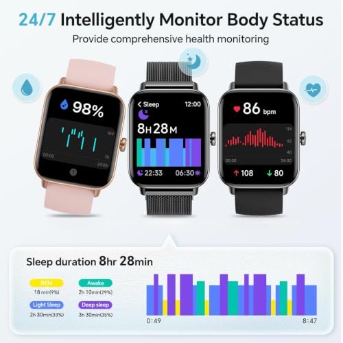 Image of Smart Watch for Women Men (Android /iPhones), Health & Fitness Tracker Watch