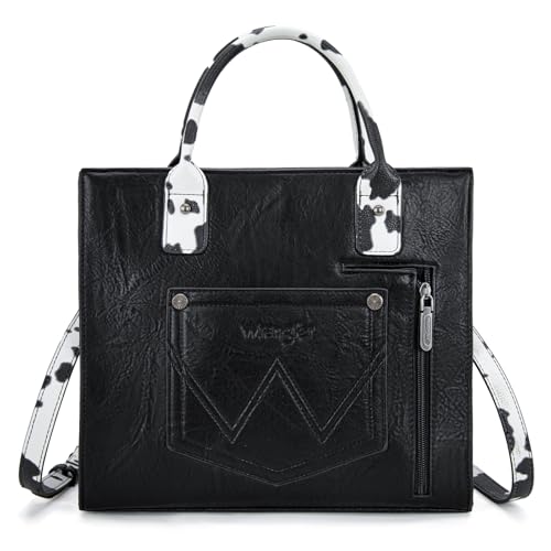 Image of Wrangler Tote Bag for Women Western Cowhide Purse and Wallet Set