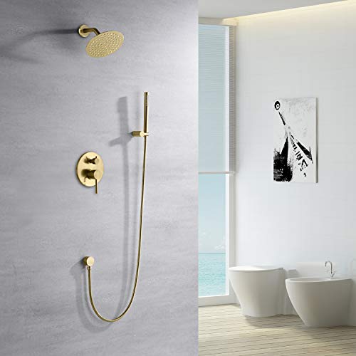 Sumerain S3223BGI Brushed Brass Shower Faucet System thumb #1