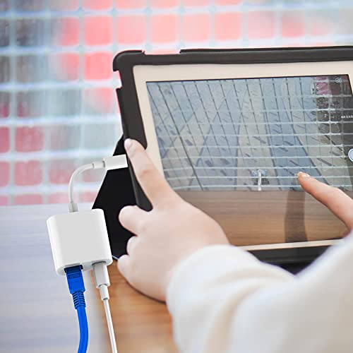 DESOFICON Lightning~イーサネット接続アダプター MFi認証 2イン1 RJ45 イーサネット LANネットワーク アダプター 充電ポート付き iPhone/iPad/iPod対応 の商品画像 5