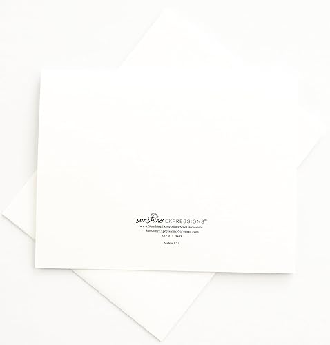 Miniatura 6 de Sunshine Expressions Blooming Flowers - Tarjetas fotográficas de lino pesado, 16 con 18 sobres a juego, juego en caja (4.25 x 5.50 pulgadas) en
