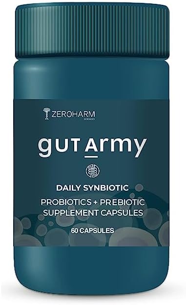 Suplemento de probióticos Gut Army para hombres y mujeres, 100 mil millones de UFC y 25 cepas, cápsula de salud intestinal para limpiador