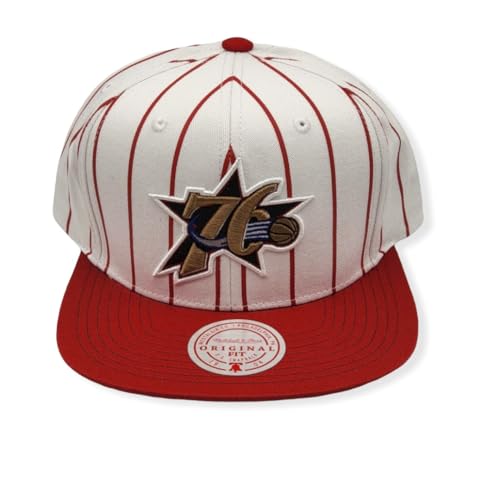 White Philadelphia 76ers Snapback Hat by Mitchell & Ness