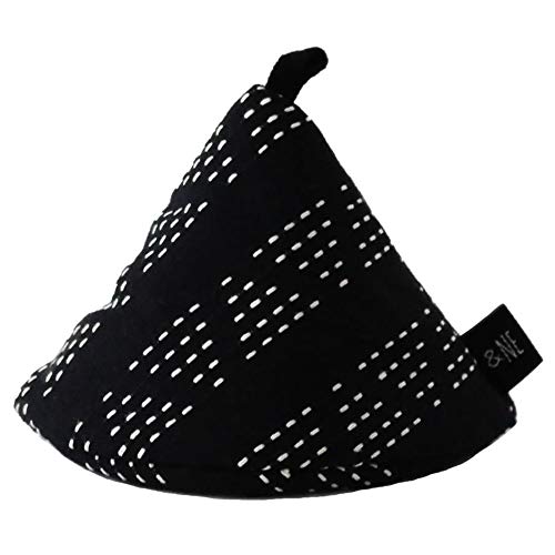 &Ne Nhk-048-Ssbk Triangular Potholder, Embroidered Black #TOP29