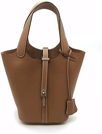 LUX MINI TOTE BAG 17 cm/CAMEL ~[made in Korea] Togo Genuine Leather Womens Handbag