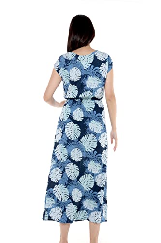 Image of Hawaii Hangover Women's Hawaiian Cap Sleeve Maxi Dress Signature Prints
