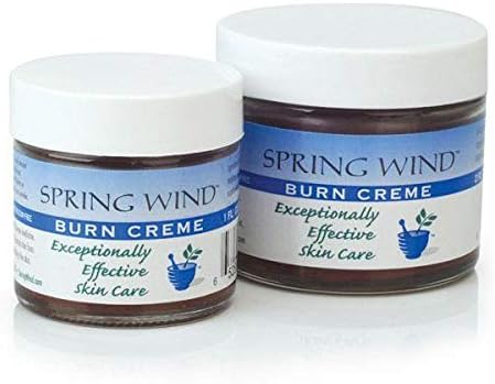 Spring Wind Burn Cream - Soothes Minor Burns, Sunburns, Hemorrhoid Itching & Pain, Radiation-Irritated Skin, Insect Bites, and Hot Rashes (1oz)