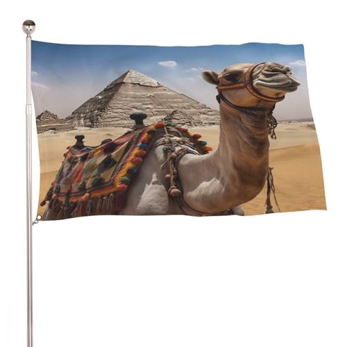 Drapeau de bienvenue Pyramide Camel pour réchauffer l'atmosphère de votre cour