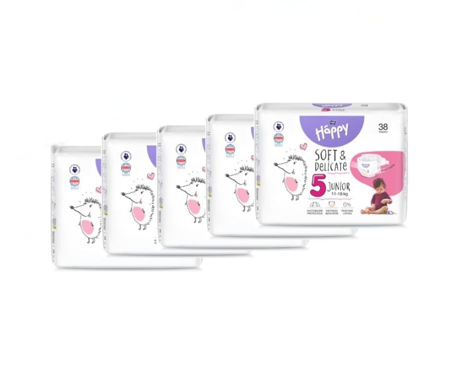 Pannolini Bella Baby Happy Taglia 5 - 5 Confezioni Da 38 Pezzi (190 Totali), Dermatologicamente Testati - Foto 7