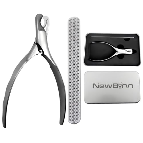 NewBinn Cortaúñas de acero inoxidable para perros y gatos con lima de uñas, juego profesional de cortaúñas para perros con cuchillas afiladas, herramienta duradera de aseo para mascotas para perros